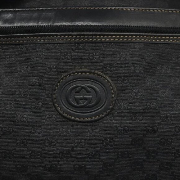 GUCCI Micro GG Supreme Shoulder Bag PVC Black Gold 001 22 1053 Auth BA3301 - Picture 13 of 16